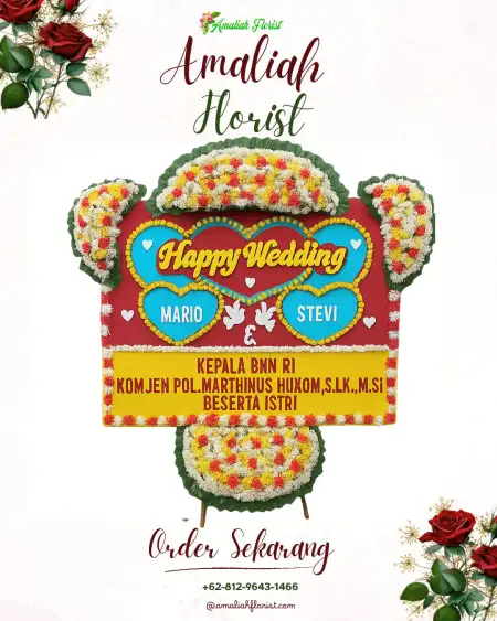 Papan Bunga Pernikahan Selotapak